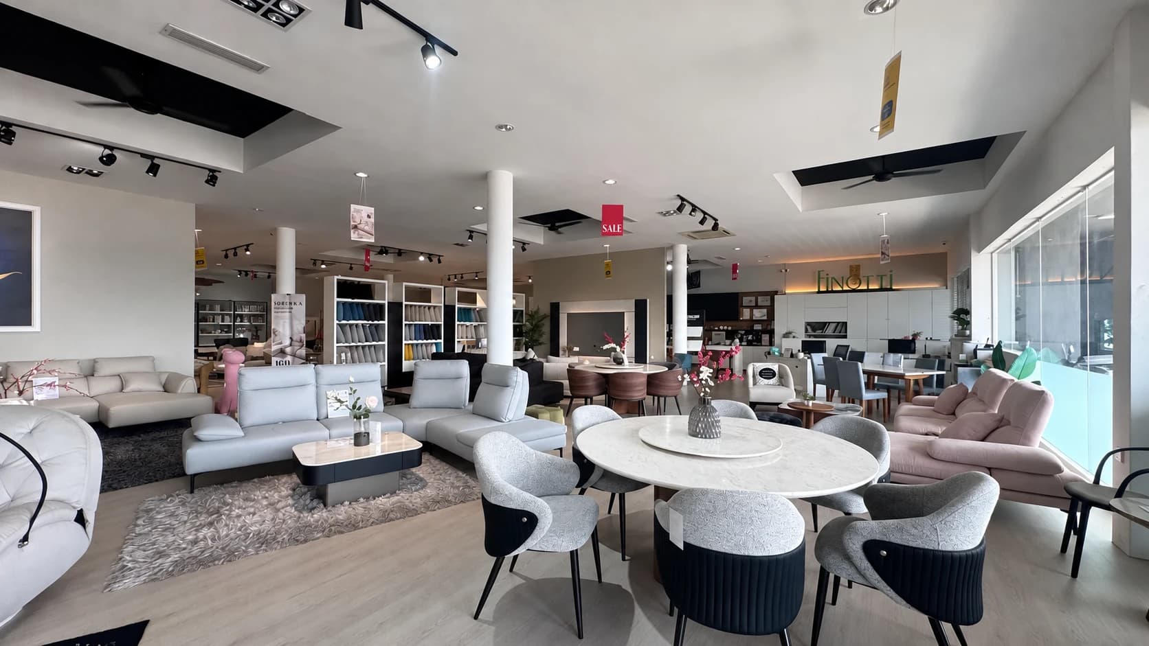 Furniture on the Finotti shop floor