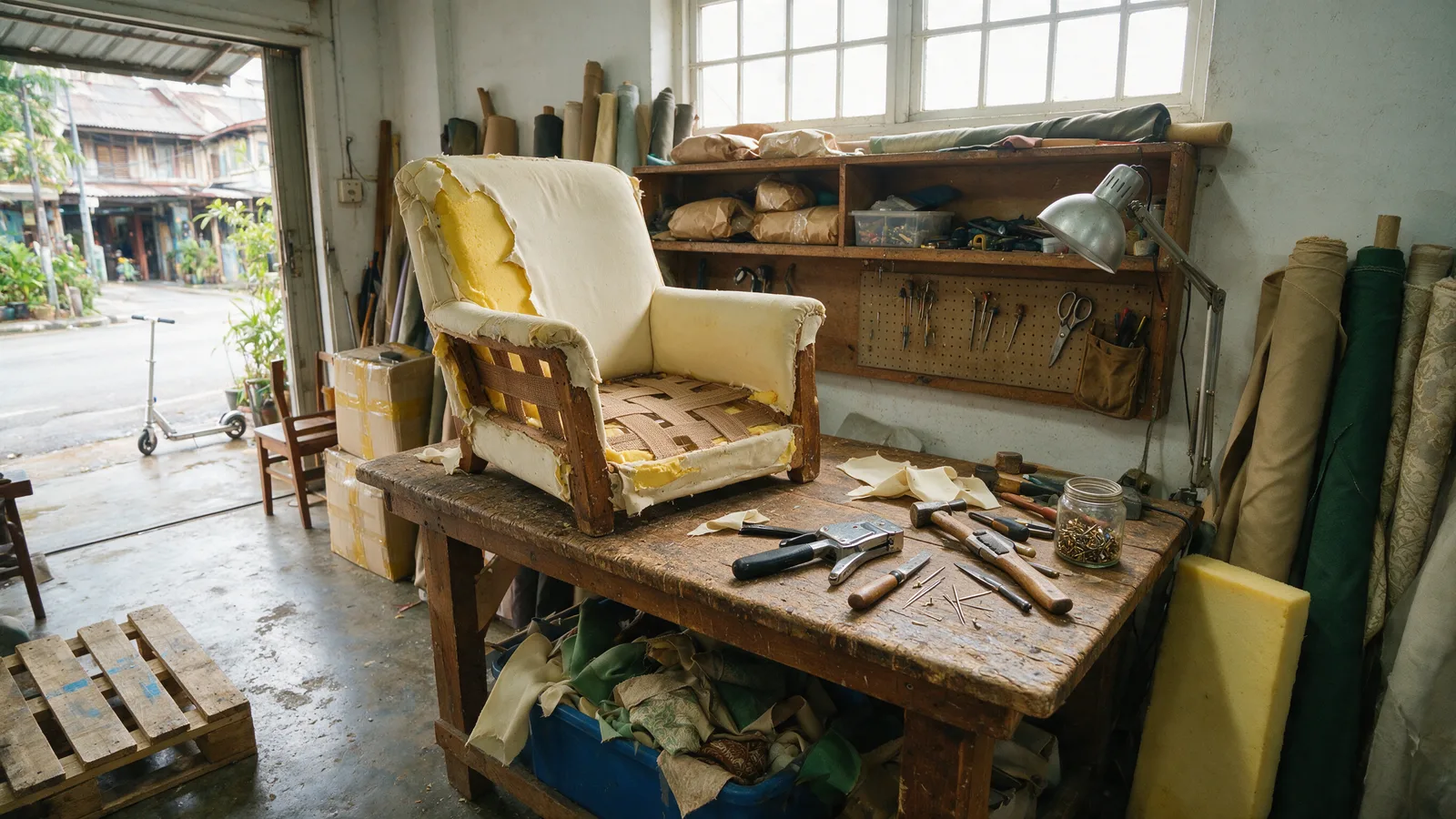 An after-sales and repair area